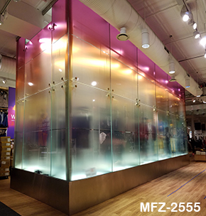 Lumisty MFX-1515 installed on bottom of glass panels